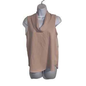 Zara Sleeveless Cowl Neck Top in cream Blush